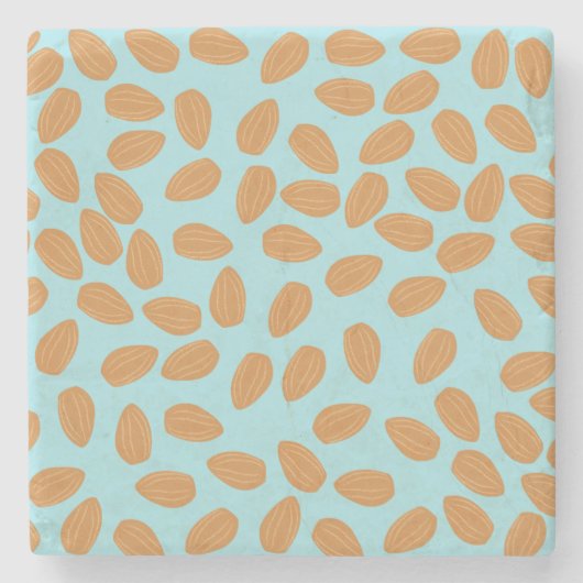 アーモンドパターン ストーンコースター (正面)