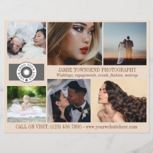 アーモンドフォトコラージュQRロゴ写真事業 チラシ