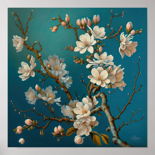 アーモンドフラワーアートプリントポスター ポスター (正面)