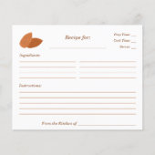 アーモンドブライダルシャワーレシピカード (正面)