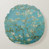 アーモンドブロッサムズバイビンセントヴァンゴッホファインアート ラウンドクッション (正面)
