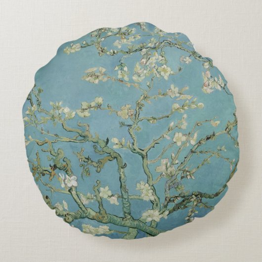 アーモンドブロッサムズバイビンセントヴァンゴッホファインアート ラウンドクッション (裏面)