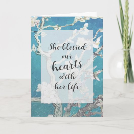 アーモンドブロッサムバンゴッホアート悔やみや弔慰 カード (正面)