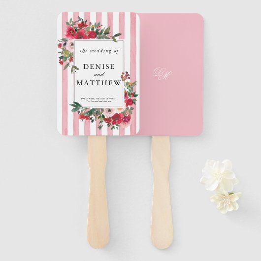 アーモンドブロッサム結婚式招待状 ハンドファン (正面&裏面)