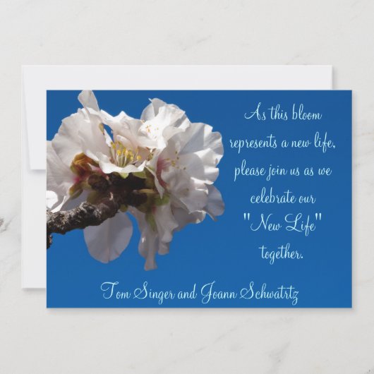 アーモンドブロッサム結婚式招待状 招待状 (正面)