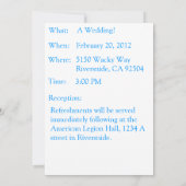 アーモンドブロッサム結婚式招待状 招待状 (裏面)