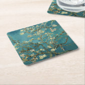 アーモンドブロッサム スクエアペーパーコースター (アングル)