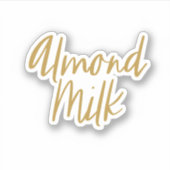 アーモンドミルク保管ステッカー シール (正面)