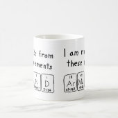 アーモンド周期表名mug コーヒーマグカップ (中央)