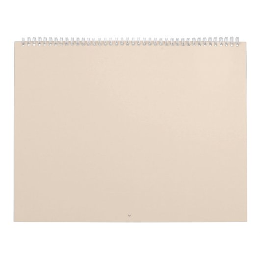 アーモンド無地の色 カレンダー (カバー)