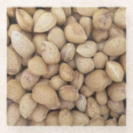 アーモンド秋秋のパターン ガラスコースター