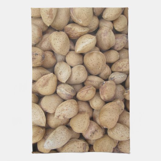 アーモンド秋秋のパターン キッチンタオル (縦)