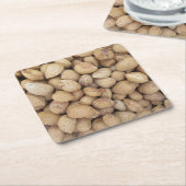 アーモンド秋秋のパターン スクエアペーパーコースター (アングル)