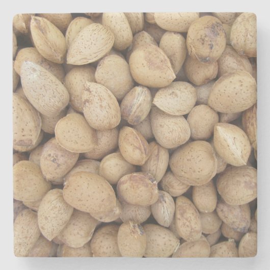 アーモンド秋秋のパターン ストーンコースター (正面)