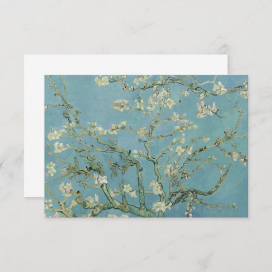 アーモンド絵画フラズズバイヴァンゴッホ サンキューカード (正面/裏面)