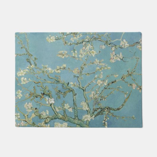 アーモンド絵画フラズズバイヴァンゴッホ ドアマット (正面)