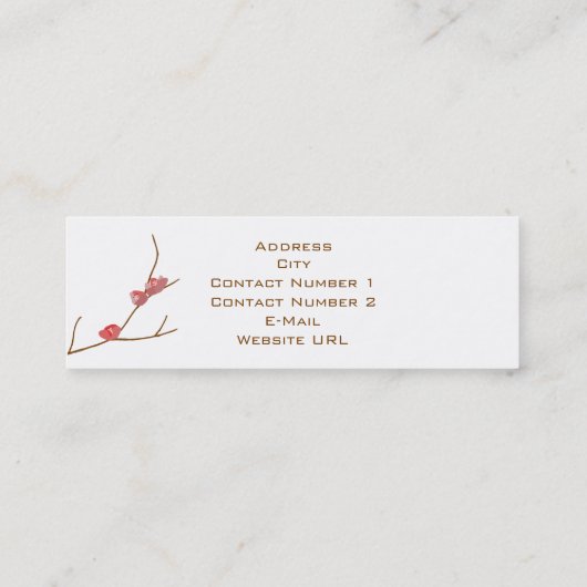 アーモンド花名刺 スキニー名刺 (裏面)