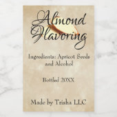 アーモンド風味カスタムラベル ワインラベル (シングルラベル)