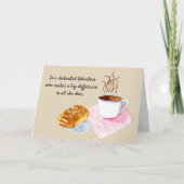 アーモンド・クロワッサンのボランティア・コーヒーをありがとう サンキューカード (正面)