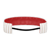 アーモンド & ホワイト ストライプ アスレチックヘッドバンド (裏面)