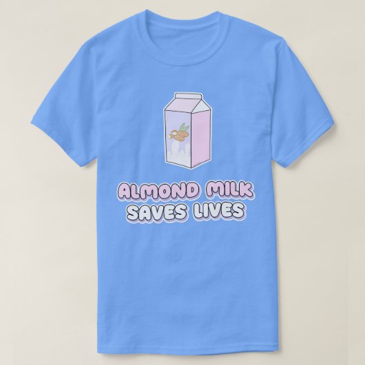 アーモンド・ミルク救が命を奪う Tシャツ (デザイン正面)