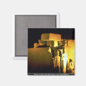 アーモン寺院、カルナック寺院、ルクソール、エジプト砂漠 マグネット (正面/裏面)