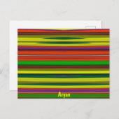 アーヤン~3Dデザインパターン~クリスマスカラー~ ポストカード (正面/裏面)