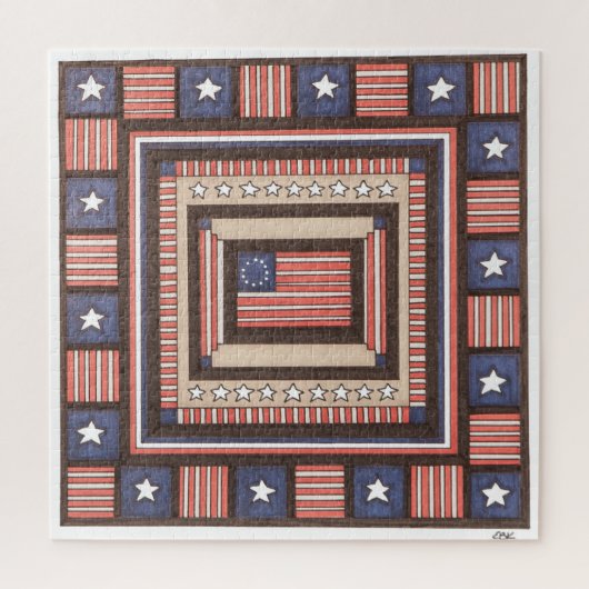 アーユニークトパズル – 古い時間フラグ – エリンブリーアート ジグソーパズル (縦)