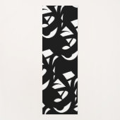 アーユニークトモダン・ブラックとホワイト ヨガマット (正面)