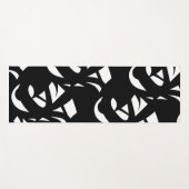 アーユニークトモダン・ブラックとホワイト ヨガマット (正面(横))