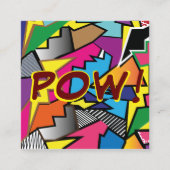 アーユニークトレトロポップ・アートのスタイルQRコードスクエアビジネス スクエア名刺 (正面)