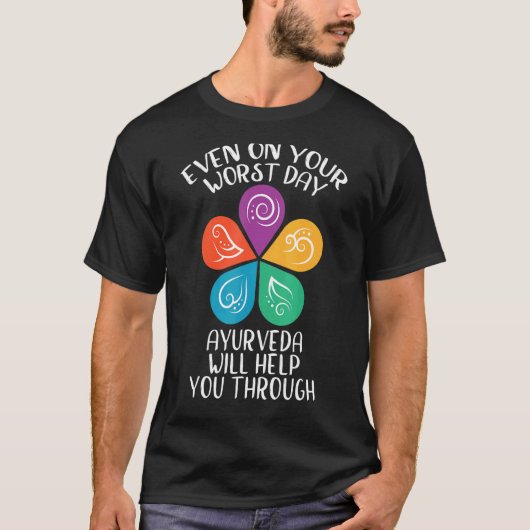 アーユルヴェーダ救済はアユルヴェーダの要素を通して Tシャツ (正面)