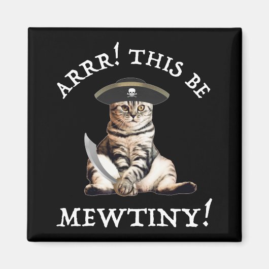 アーラー！これって小さい！海賊猫 マグネット (正面)