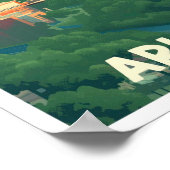 アーリントンテキサス州アートヴィンテージトラベルイラストレーション ポスター (角)