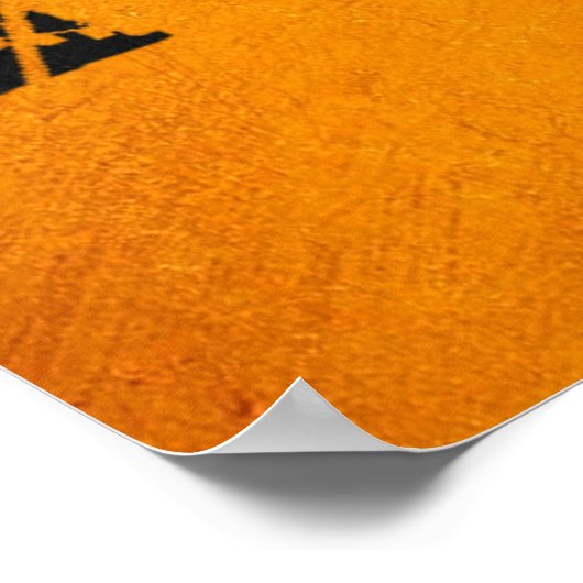 アーリントンテキサス州金ゴールドスカイライン ポスター (角)