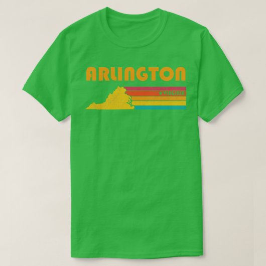 アーリントンバージニアヴィンテージ動揺して土産 Tシャツ (デザイン正面)