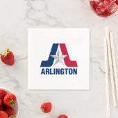 アーリントン国旗、テキサス州・ナプキンス スタンダードカクテルナプキン (インサイチュ)