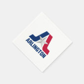 アーリントン国旗、テキサス州・ナプキンス スタンダードカクテルナプキン (角)