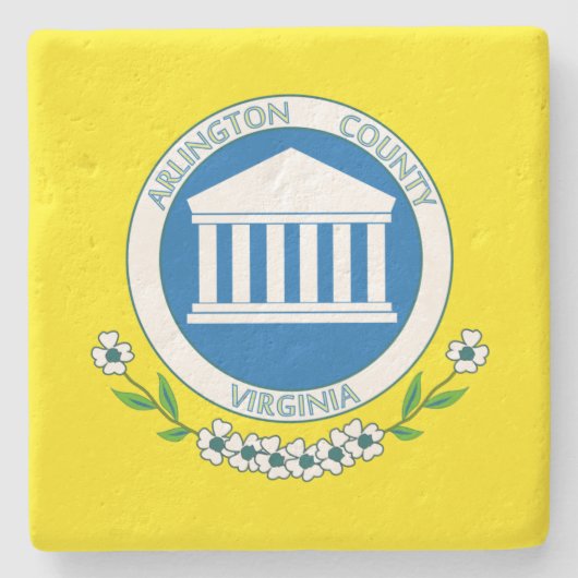 アーリントン国旗(バージニア州) ストーンコースター (正面)