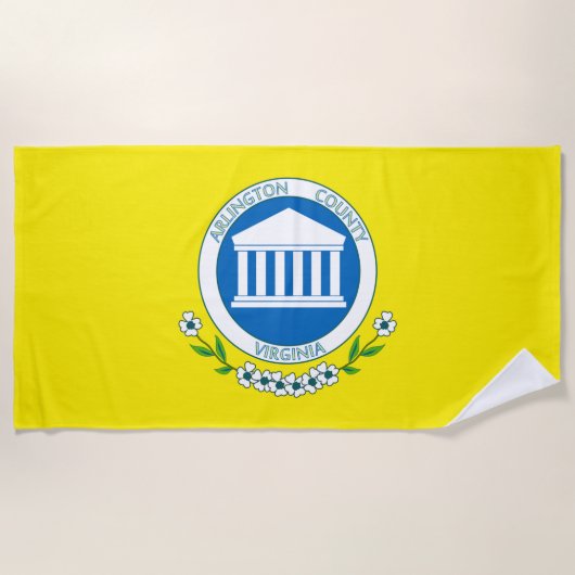 アーリントン国旗(バージニア州) ビーチタオル (正面)