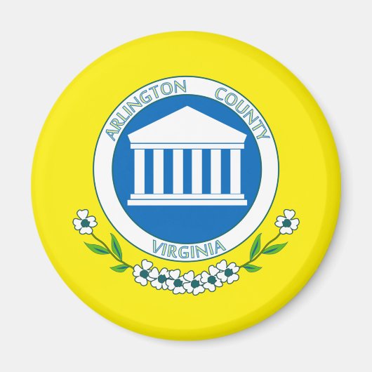 アーリントン国旗（バージニア州） マグネット (正面)