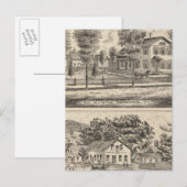 アーリントン・バーモントの木材とグリスト・ミルズ ポストカード (正面/裏面)