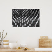 アーリントンB&Wカラーフラグ ポスター (キッチン)