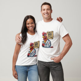 アーリーバードパパおもしろい – ルースターTシャツ Tシャツ