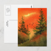 「アーリーバード」田舎道はがき ポストカード (正面/裏面)