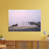 アーリーミスティーモーニングタウン波止場キャンバスアート キャンバスプリント (インサイチュ (リビング))