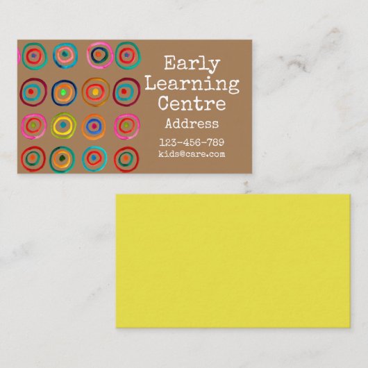 アーリー学ズセンターデイケア虹 名刺 (正面/裏面)
