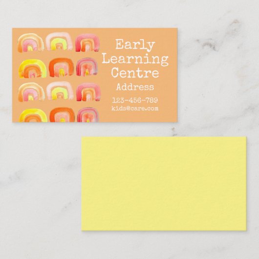 アーリー学ズセンターデイケア虹 名刺 (正面/裏面)