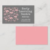 アーリー学ズセンターデイサービスピンクフラミンゴ 名刺 (正面/裏面)