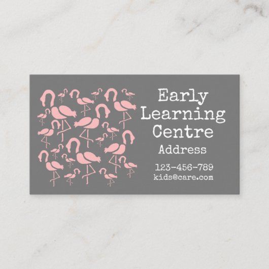 アーリー学ズセンターデイサービスピンクフラミンゴ 名刺 (正面)